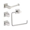 KIBI Cube 4-Piece Bathroom Hardware Accessories Set | Includes Towel