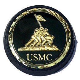 MotorDog69 Veteran Marine Harley Milwaukee Eight Black Waterfall Horn Cover Coin Mount Set