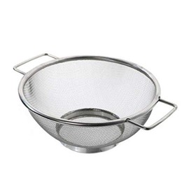 meindekoartikel Stainless Steel Colander Kitchen Sieve Strainer – Fine Mesh – Diameter 25 cm
