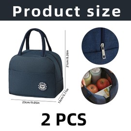 Pack of 2 Cooler Bags, Small, Mini Cool Bag, Small Cool Bags for On the Go, Portable Cool Bags, Foldable, Thermal Bag, Insulated Lunch Bag with Foil Lining, Lunch Bag for School, Office, Picnic