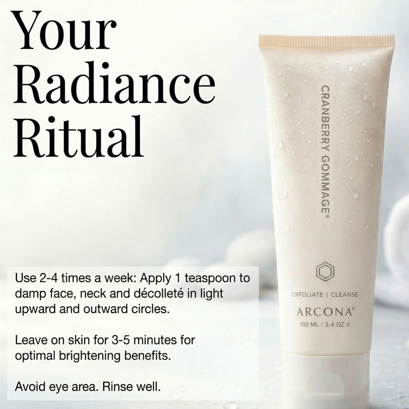 ARCONA Cranberry Gommage – Purifying Face Scrub To Exfoliate and