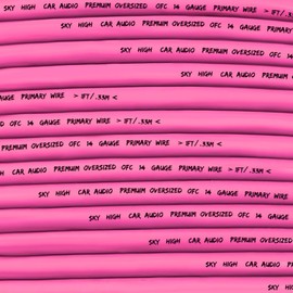 Sky High Car Audio OFC 14 Gauge Primary Wire 100ft (Pink)