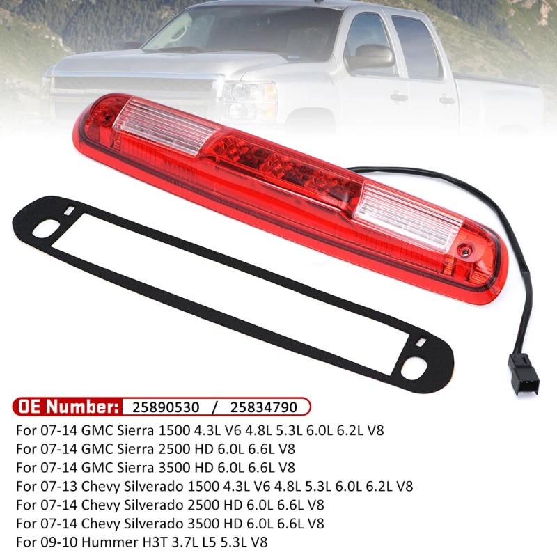 PQY LED Third 3rd Brake Light for 2007-2013 Chevy Silverado