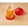 8-Pack Red Silicone Coasters with Holder, Non-Slip Rubber Coasters for