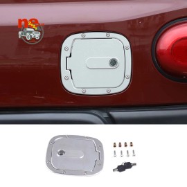 carmotion88 Replace Alloy Car Gas Fuel Tank Door Trim W Lock For Toyota FJ Cruiser 2007-2021