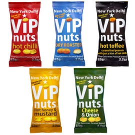 New York Delhi ViPnuts, Fab 5 peanuts Selection Box (5 x 63g)