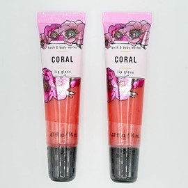 Coral Lip Gloss Bath & Body 2-Piece Set | Bundle of Two Lip Glosses, .47 fl oz