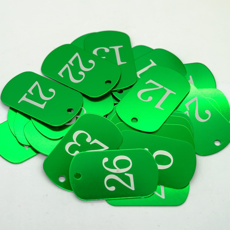 Aluminum Engraved Number Tags Key Tags ID Tags with Key