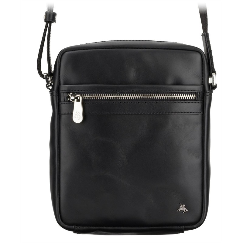VISCONTI Toscana Collection Colt Leather Messenger Bag TC66 Black
