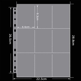 WSKTOP Trading Card File, Card File, Supports 2, 3, and 4 Holes, Collects 9 Pocket Card Sheets and Other Cards (30 Cards)