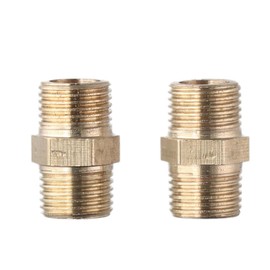 SHUATI Sanitary Fittings,Pipe Fitting 3pcs Brass Pipe Fitting Hex Nipple,Double Outer Filament Adapter Nipple 1/8 BSP Male X 1/8 BSP Male Thread Connector