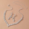 Bridal Necklace Earring Jewelry Set for Women Wedding Prom Rhinestone