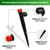 TTioDri Push-to-Fit Drip Irrigation Emitters for 1/4" Drip Irrigation Tubing,