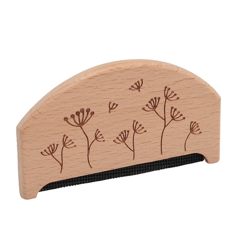 2PCS Set Sweater Cleaning Shaver Set Oval Beech Wood Bristle