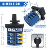 KEYMOO 40A Rotary Changeover Switch, 660V 3 Position 3 Phase