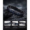 Men's Magnetic Bracelets, Stainless Steel Bracelet for Men-Black Blue Matte