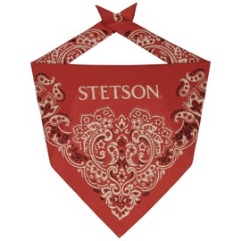 Stetson Paisley Bandana - Headscarf Made of 100% Cotton - Bandana with Classic Pattern - For All Seasons - Men and Women, red