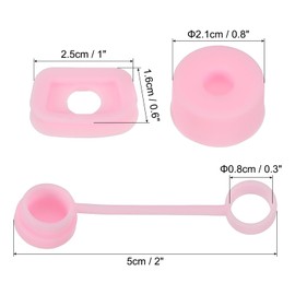 PATIKIL Silicone Spill Stopper for Straw Cup 2.0 40oz/ 30oz, Set of 9 Tumbler Accessories Including 3 Straw Cover Cap, 3 Square Spill Stopper and 3 Round Leak Stopper, Pink