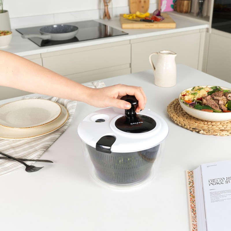 Salter BW12003EU7 Salad Spinner – 3.5 Litre, Wash, Dry, Serve,