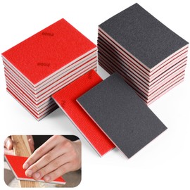 QMLING 24 Pcs Grit Sanding Sponge Set, 180-3000 Grit Flexible Foam Filled Sanding Pad, Wet and Dry Blocks Sandpapers Sheets, Sanding Blocks for Wood Drywall Metal Furniture Polishing