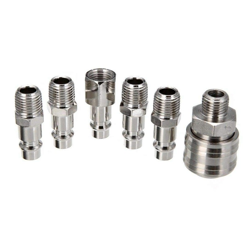 Air Coupler POWERTOOL Euro 1/4" Pipe Connector Quick Release Male