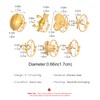 AIETUE Gold Seashell Starfish Ring Set, 7 Pcs Beach Summer