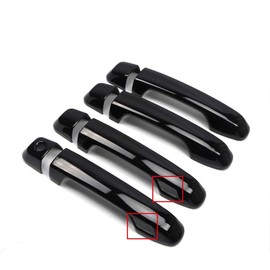 ITrims Door Handle Cover Trim for Toyota 4Runner 4WD N280 Prado J150 2010-2023 2018 2019 2020 2021 Car Styling Accessories Exterior Door Handles 8PCS Black ABS (with Smart Key Holes)