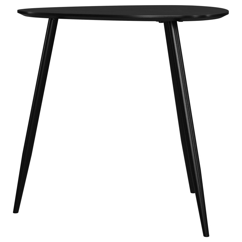 Coaster Odessa Mid-Century Triangular Solid Wood End Table Black