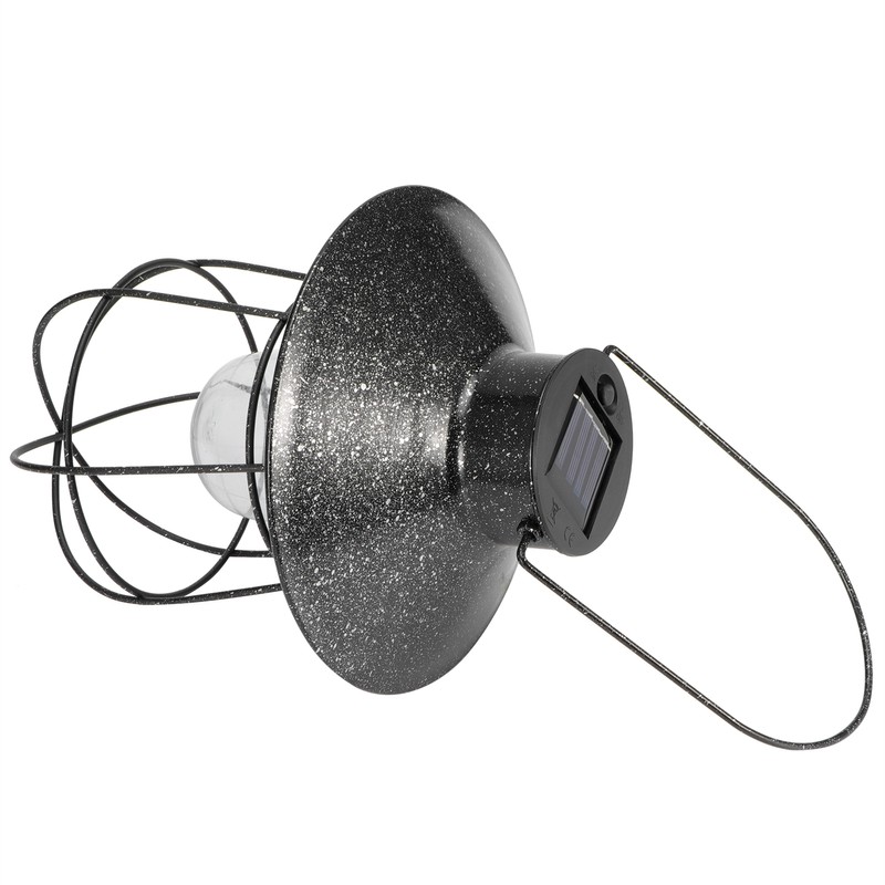Solar Lantern Waterproof Hanging Light Outdoor Iron Art Hollow LED