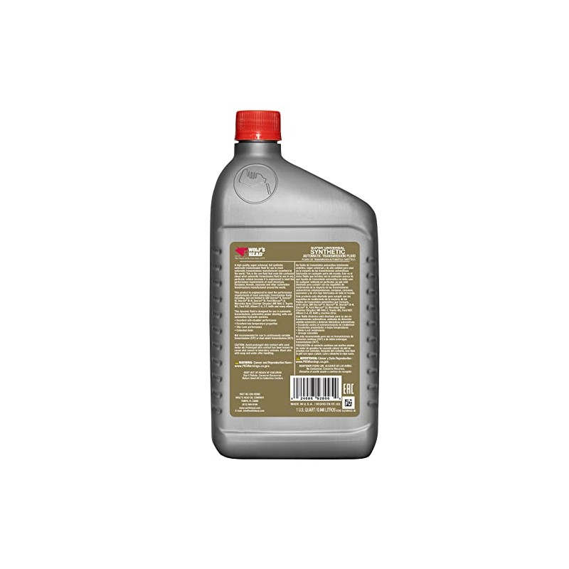 Wolf's Head Super Universal Synthetic Automatic Transmission Fluid (836-92866-56) 1