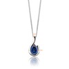 OROVI Women's Jewellery - Gemstone Pendant 375 White Gold 9