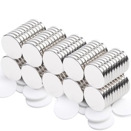 MIN CI MIN CI 100 Stück Magnete Selbstklebend Stark, 20x3mm Neodym Magnete Stark Runde Magnete Flache Magnet zum Kleben Magnete für Magnettafel Kühlschrank Whiteboard Klein Starke Magnete