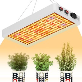 500W LED Grow Light Red Blue Full Spectrum Plant Lamps 288Led Fill Lights Veg/Bloom Modes Dimmable Daylight Greenhouse Hydroponics 100-277V Indoor UV IR Flowers Cultivation Lighting with Hook US Plug