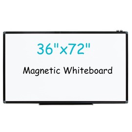XIWODE Large Magnetic Dry Erase Board，Whiteboard for Wall, 36 x 72 inches, Whiteboard Marker Board Writing Board，Black Aluminum Frame, Durable, for Home School & Office