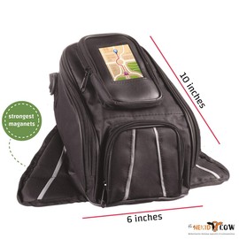 The Nekid Cow - Bolsa para depósito de motocicleta impermeable con bolsa de tanque de gas magnética más fuerte resistente incluida