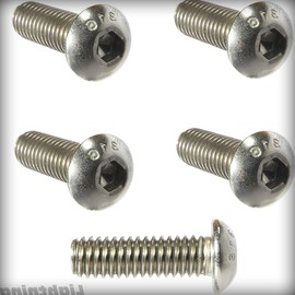 New Pack of 10 Pcs Button Socket Cap Hardware Machine Screws Kit 316 Stainless Steel Marine Grade 8-32 X 1/2" inch Set Warranity by Pr-Merchant