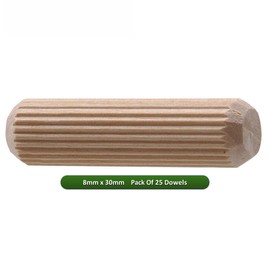 Fort Fasteners Wooden Dowel 8mm x 30mm Pack of 25