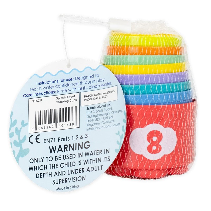 Splash About Selection of 8 Stacking Cups