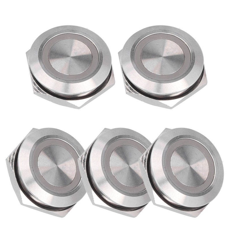 5Pcs Momentary Push Button Switch Metal Auto Reset Ultra Thin