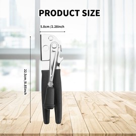KEJJNYER 2 Pack Commercial Can Opener Manual Heavy Duty, Stainless Steel Handheld Can Openers For Kitchen, Smooth Edge Crank Can Opener Heavy Duty for Large Cans