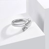 CUPENDA Just Breathe Ring Sterling Silver Lotus Cross Just Breathe
