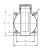 HOLZER Surface-Mounted Sockets, IP44, Cavity Sockets, Schuko Mounting Sockets, 16
