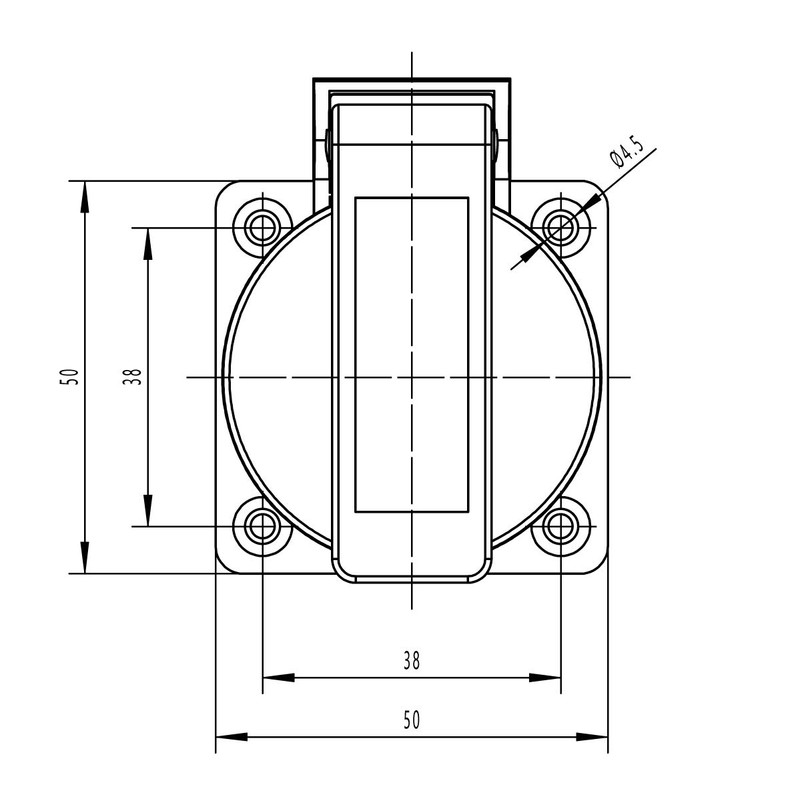 HOLZER Surface-Mounted Sockets, IP44, Cavity Sockets, Schuko Mounting Sockets, 16