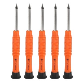 sourcing map 5pcs T3 Torx Mini Screwdriver 3mm Torx Head 87mm Length for Small Appliances Repairs, Orange
