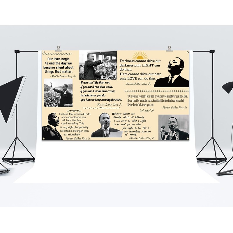 Buxiuer Martin Luther King Jr. Day Photo Booth Backdrop for