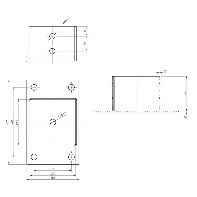 GRUNDLINE - Screw-on sleeve 90 x 90 - ground sleeves