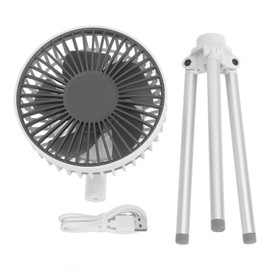 Outdoor Camping Fan 2000mAh Mini Outdoor Multifunctional Camping Tripod Fan for Traveling White