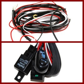 SparkHID LED Work Light Bar CREE Wiring Harness Kit with ON/OFF Switch Relay Cable KIT RV