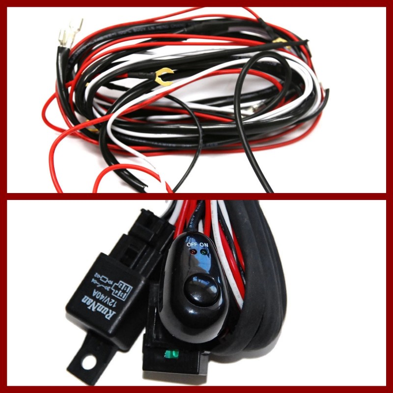 SparkHID LED Work Light Bar CREE Wiring Harness Kit with