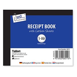 Just Stationery 102 x 127 mm Receipt Book